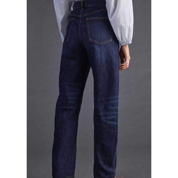 ANTHROPOLOGIE PILCRO The Bow Boyfriend Jeans Dark Distressed Denim SZ 26 NWT - Picture 2 of 16